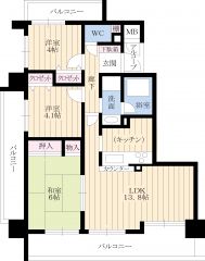 三方角部屋・陽当り＆通風良好・室内改装履歴有